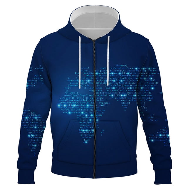 Sudadera con capucha y cremallera con mapa de datos del cuerpo humano para hombre, sudadera con capucha estampada en 3D, ropa de calle Harajuku de otoño, chándal informal unisex