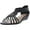 Black, variant on Charter Club Womens GINIFUR2 Faux Leather Zipper Wedge Sandals