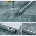 thumbnail image 6 of MOYISHI 23 x 196'' Modern Marble Wallpaper Peel and Stick for Countertops, Waterproof Table Glossy Granite Wall Paper for Cabinet Kitchen Bedroom Tiles Livingroom Deco (Navy Blue), 6 of 6