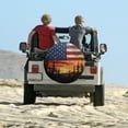 thumbnail image 6 of Heavy Duty Spare Tire Cover 12inch American Flag Sunset with Pine Trees Wheel Protectors Tire Covers Weatherproof Wheel Covers Independence Day Patriotic Universal for Trailer SUV Truck Camper Travel, 6 of 8