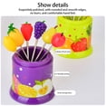 thumbnail image 3 of Ounissouiy Paquete de 6 palillos de frutas con soporte, tenedores de postre de acero inoxidable, fiambrera para fiestas, cubiertos de cocina Cocina y Comedor, 3 of 6