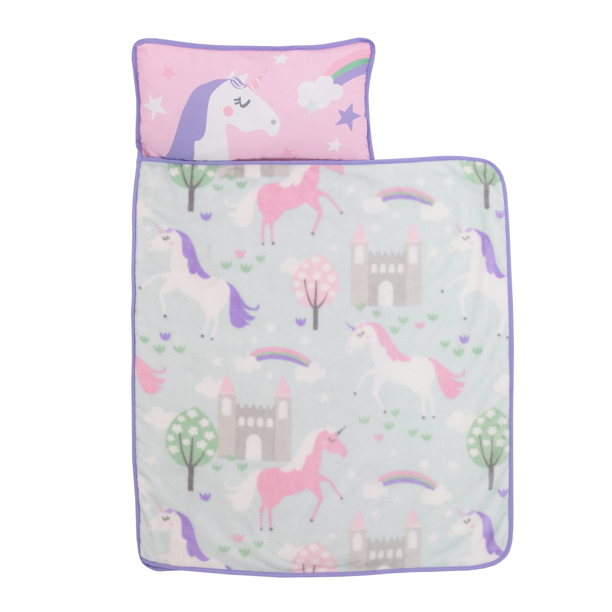 Everything Kids Pink Unicorn Preschool Nap Mat, Toddler Girl