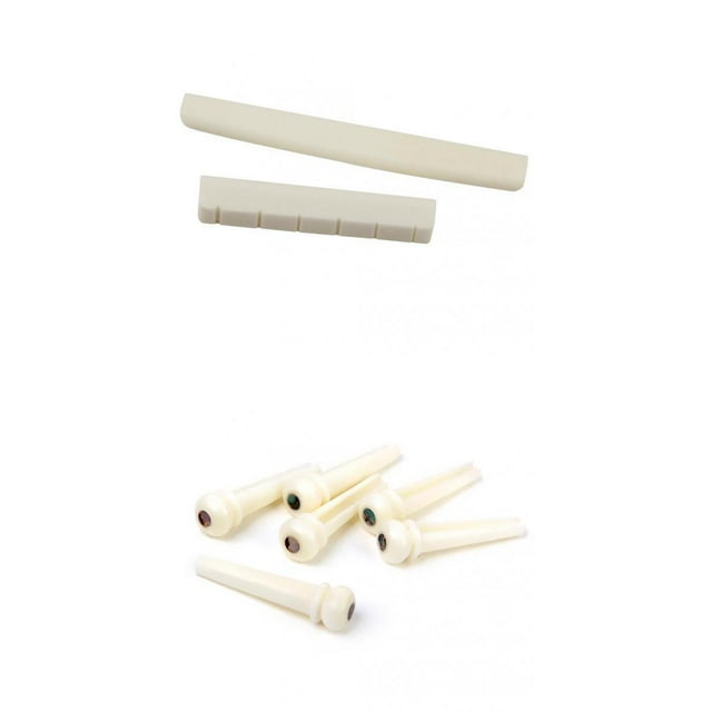de 6 piezas de clavijas de extremo de de guitarra acústica + tuercas de sillín para perfke Guitarra Puente Pines Fin Pin