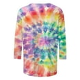 thumbnail image 4 of Womens Summer Shirts and Tops Womens Summer T Shirts Graphic Womens 3/4 Sleeve Tops and Blouses Oversized Tee Shirts Tie Dye Shirt Women Oversized, 4 of 5