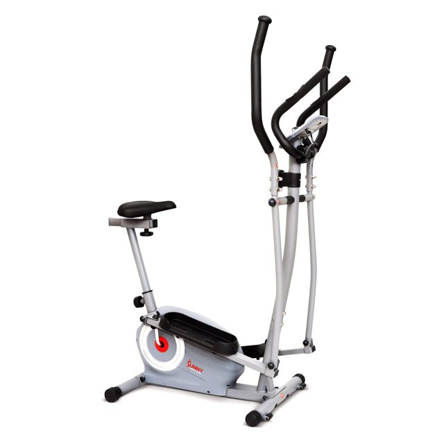 Sunny Health & Fitness Essential Interactive Series Seated Elliptical Trainer - Gray - SF-E322004