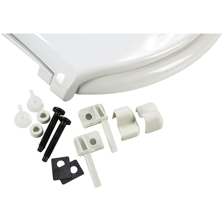 Big John Products 6W Big John 6 W Oversized Seat with Cover for Round Or Elongated Toilet Bowls Weight Capacity 800 Pounds White