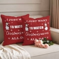 thumbnail image 2 of Christmas Red Outdoor Waterproof Pillow Covers, Cute Xmas Snowman Snowflakes Winter Vintage Decorative Square Throw Pillowcase Sofa Cushion Sham for Patio/Couch/Chair, 24"x24" 2 Pack, 2 of 8
