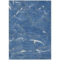 thumbnail image 2 of Addison Rugs Chantille Indoor/Outdoor Transitional Lines Blue Washable Rectangle Rug, 5' x 7'6", 2 of 6