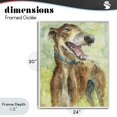thumbnail image 4 of Stupell Industries Traditional Greyhound Smile Watercolor White Framed Giclee Art, 24 x 30, by Patti Mann, 4 of 8