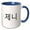 Blue/White, variant on 3drose, Jenny - My Name in Korean Characters Personalized Hangul Writing, 15oz Mug