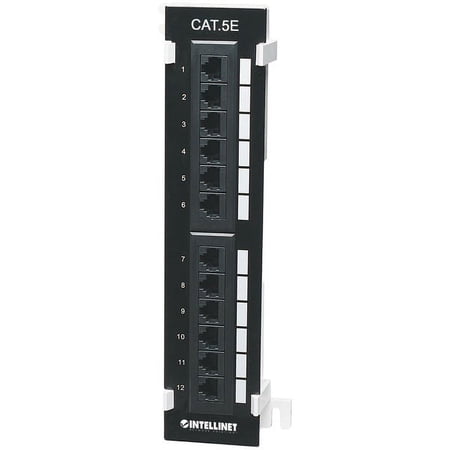 UPC: 0766623162470 | Intellinet Network Solutions® Intellinet Network Solutionsâ„¢ Cat-5e Utp Wall-mount Patch Panel  12 Port