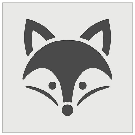 Sweet Fox Head Face DIY Cookie Wall Craft Stencil - 5.5 Inch