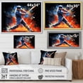 thumbnail image 4 of Designart "Baseball Swing Of EFlow II" Sports Canvas Print, 4 of 5