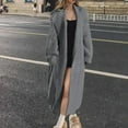 thumbnail image 2 of Womens Long Cardigans Fuzzy Cable Knitted Open Front Hooded Sweater Outerwear Solid Color Soft Cozy Warm Trendy Coat, 2 of 4