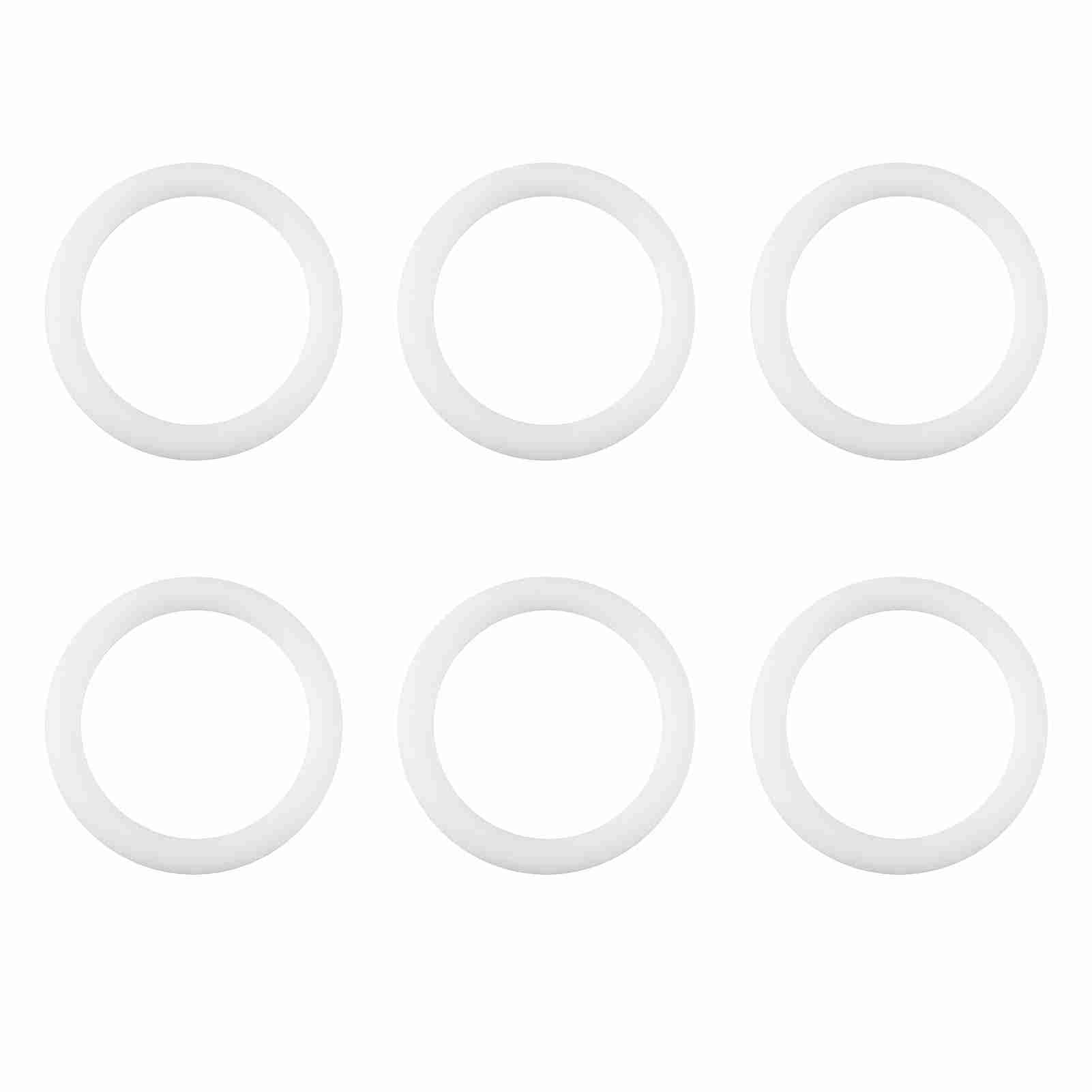 M Buder 20pcs Silicone Safe O Rings Dummy Pacifier Chain Clips Adapter Holder for Baby White