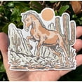 thumbnail image 2 of Wickedgoodz Pink Desert Horse Vinyl Decal - Western Bumper Sticker - for Laptops Tumblers Windows Cars Trucks, 2 of 5