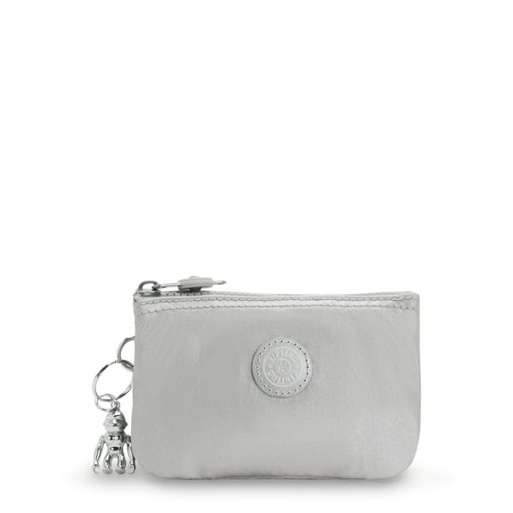 Kipling Creativity Accessories Pouch Wristlet Multi-function Toiletry Zipper Organizer Metallic Nylon