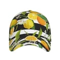 thumbnail image 2 of Disketp Orange And Lemon Print Baseball Caps For Outdoor Sports Fashion Casual Outdoor Caps Men Women, 2 of 9