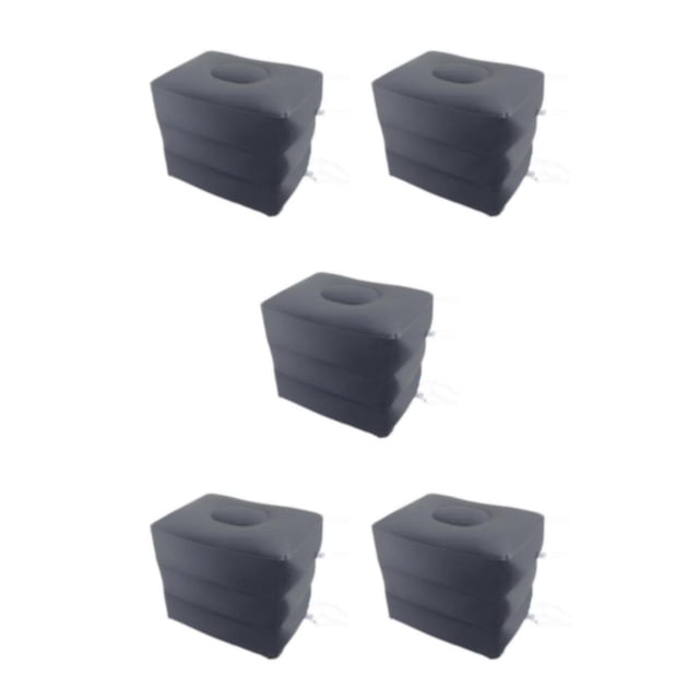 fastboy Portable Inflatable Foot Rest 3 Layers Foot Stool Foot Rest Pillow for Relaxing Journeys Deep Gray 40 x 30 x 43cm 5Set