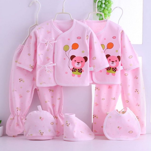 Ropa de bebé Ropa interior de algodón Ropa de monje para bebé Traje de 7 piezas Primavera, otoño y verano Cuatro estaciones Delgadas