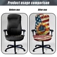 thumbnail image 4 of HELLHERO American Flag Print Office Chair Cover Stretch, Sunflower Print Desk Chairs Slipcover with Elastic Band, Dustproof Gaming Chair Cover Decorative, 4 of 7
