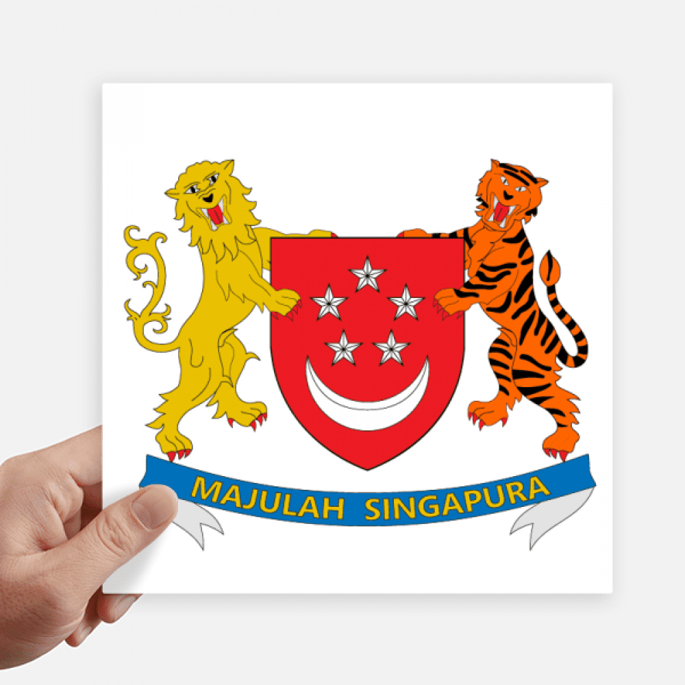 Singapore Asia National Emblem Sticker Tags Wall Picture Laptop Decal