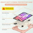 thumbnail image 4 of Allytech iPad mini 6 Case 8.3-inch 2021, Military Grade Shockproof Anti-scratch Build-in Pencil Holder Kickstand Hand Strap Protective Case Cover for Apple iPad mini 6th Generation, Pink, 4 of 5