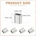thumbnail image 2 of Uxcell Wire Rope Stop Sleeve, 304 Stainless Steel Cable Wire Rope Crimping Loops for Various Applications 1/4"(6mm), 2 of 7