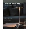 thumbnail image 2 of Lámpara de Mesa Inalámbrica, Lámpara de Escritorio LED con Batería Recargable de 2000 Mah, Luz Nocturna de Atenuación Continua de 3 Colores, Lámpara de Mesita de Noche Táctil, 2 of 9