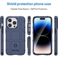 thumbnail image 2 of Durable Sturdy Phone Case for iPhone 14 Pro Max, Heavy Duty Shockproof Slim Rugged Phone Case Bumper Rugged Cover for iPhone 14 Pro Max HD Blue, 2 of 14