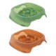 thumbnail image 1 of Square Cats Slow Feeder Set of 2 Dish Smooth Round Bowl Prevent Obesity Creative Slow Feed Cats Bowl gray plus blue, 1 of 4