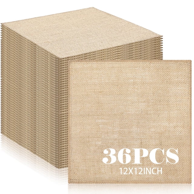 Manteles de yute marrón VitalCozy Fall, 36 unidades, 30 x 30 cm