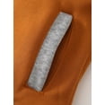 thumbnail image 4 of Jolyshlid Boys Fleece Zip Up Hoodie Jacket Kids Sherpa Lined Winter Coat Outdoor Warm Sweatshirt Brown 7-8 Years, 4 of 7