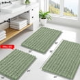thumbnail image 2 of Simmore Toilet Rugs U Shaped 24x20, Ultra Absorbent Chenille Bathroom Rugs, Machine Washable Toilet Mat for Tub, Grass Green, 2 of 6