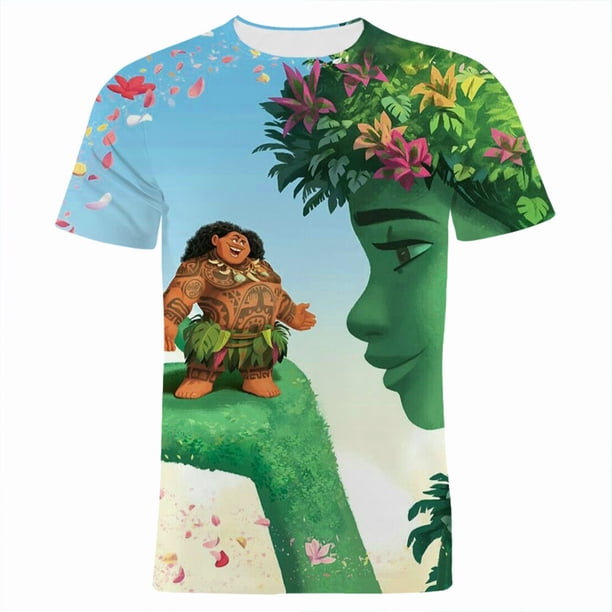 Moana dibujos animados Anime Kleidung Für Kinder Sommer Kurzarm 3D Druck Frauen camiseta Casual Übergroßen männer camisetas xuanjing unisex