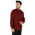 thumbnail image 3 of Bestman Solid Button Down Shirt For Mens Chinese Collar Front Placket Formal Shirts, 3 of 7