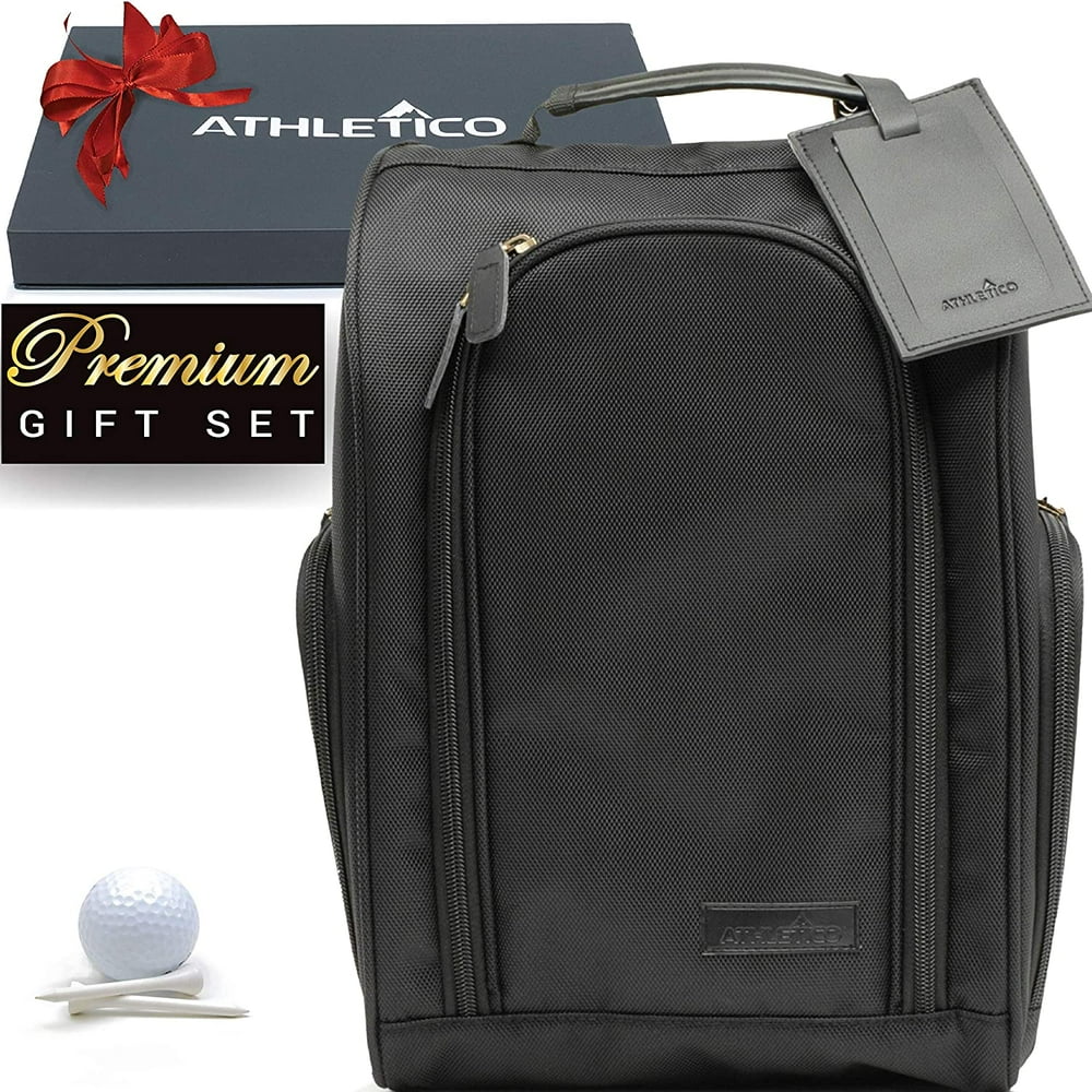 Athletico Executive Golf Shoe Bag With Luggage Tag (Black) Walmart