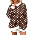 thumbnail image 5 of Levmjia Women's Polka Dot Sweater Winter Long Sleeve Mock Neck Pullover Casual Loose Fit Top for Women, 5 of 8