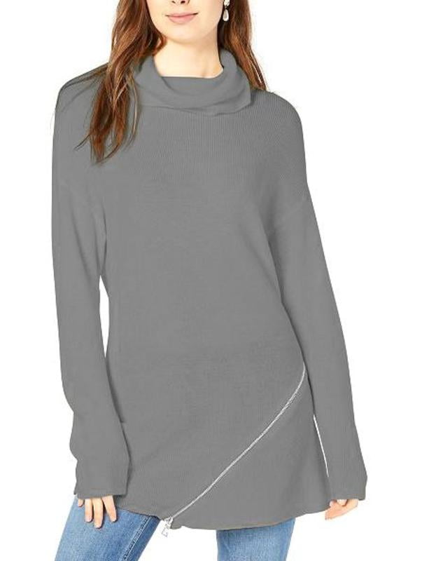 turtleneck sweater with zipper