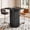 Black, variant on Fnova Square Pub Table with Built-in Metal Footrest Ring, 39.4" Bar Height Rustic Industrial Bistro Table for Kitchen, Home Bar, Apartment, Black