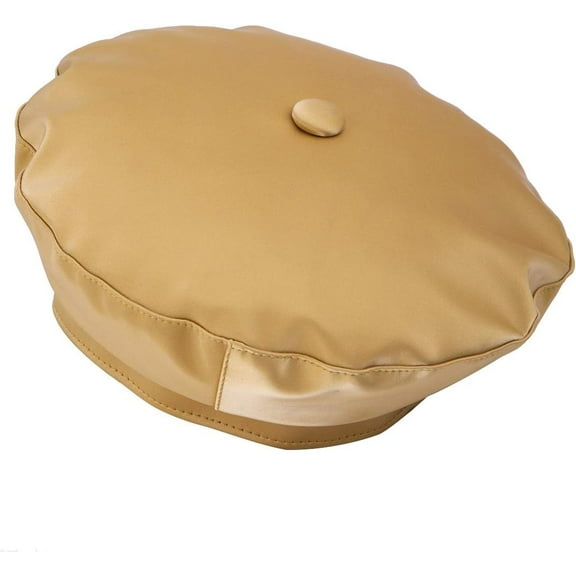 LinYooLi PU Leather Beret Hat for Women, Beanie Hat Army Military Color Beanie Adjustable