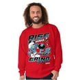 thumbnail image 3 of The Smurfs Kanji Rise and Grind Men Big & Tall Sweatshirt Brisco Brands 4X, 3 of 5