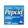 Pepcid AC Original Strength Heartburn Medicine, 10mg Famotidine, 30 Count