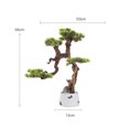thumbnail image 2 of Árbol bonsái artificial, plantas falsas, plantas de pino artificiales, plantas de imitación en macetas for decoración interior/exterior, hogar, oficina, Hotel, 2 of 5