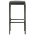 thumbnail image 2 of vidaXL 5 Piece Garden Bar Set with Cushions Grey, 2 of 5
