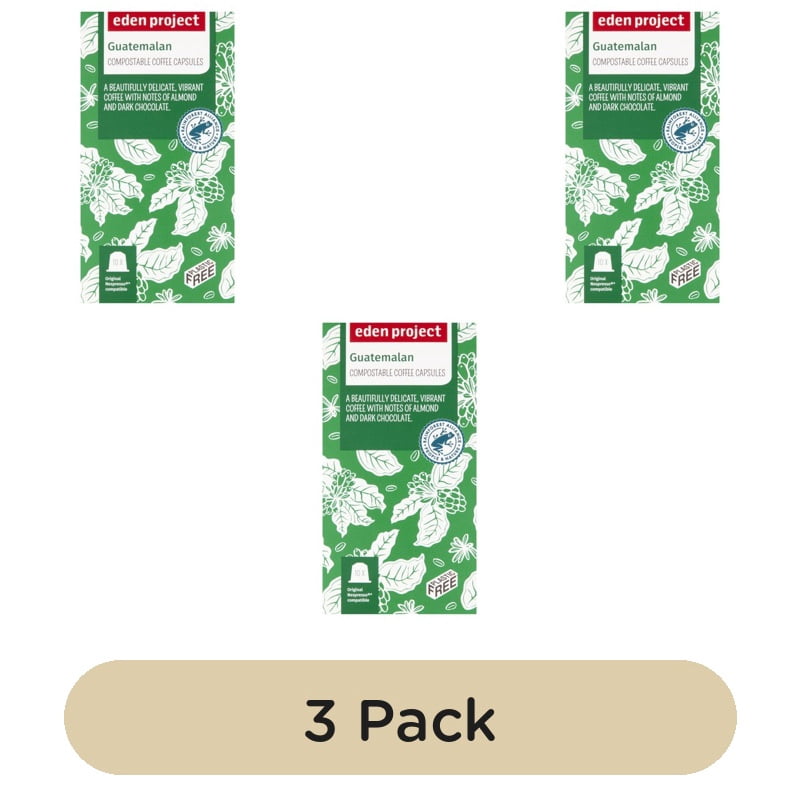 Eden Project Home compostable Nespresso capsules - Guatemala, 10 pods per pack, British Import (Pack of 3)