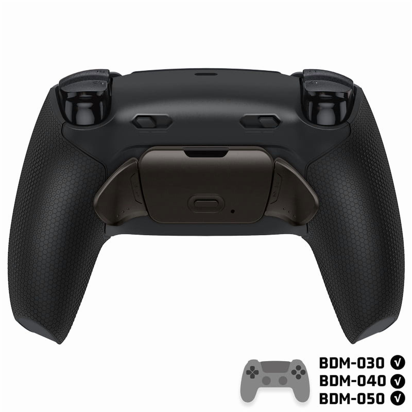 eXtremeRate RISE Plus MAX RMB Back Paddles Kit with Clicky Trigger Stops & Rubberized Grip for PS5 Controller BDM-030 040 050, Remappable Real Metal Back Buttons Kit for PS5 Controller – Black