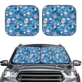 thumbnail image 2 of Bingfone Watercolor Ships Windshield Sun Shade 2-Piece Foldable Car Front Window Sunshade for Most Sedans SUV Truck - Large, 2 of 7