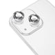 thumbnail image 1 of Mica Vidrio MYBAT GlamCam para iPhone 15 y 15 PLUS Brillos Plata, 1 of 4