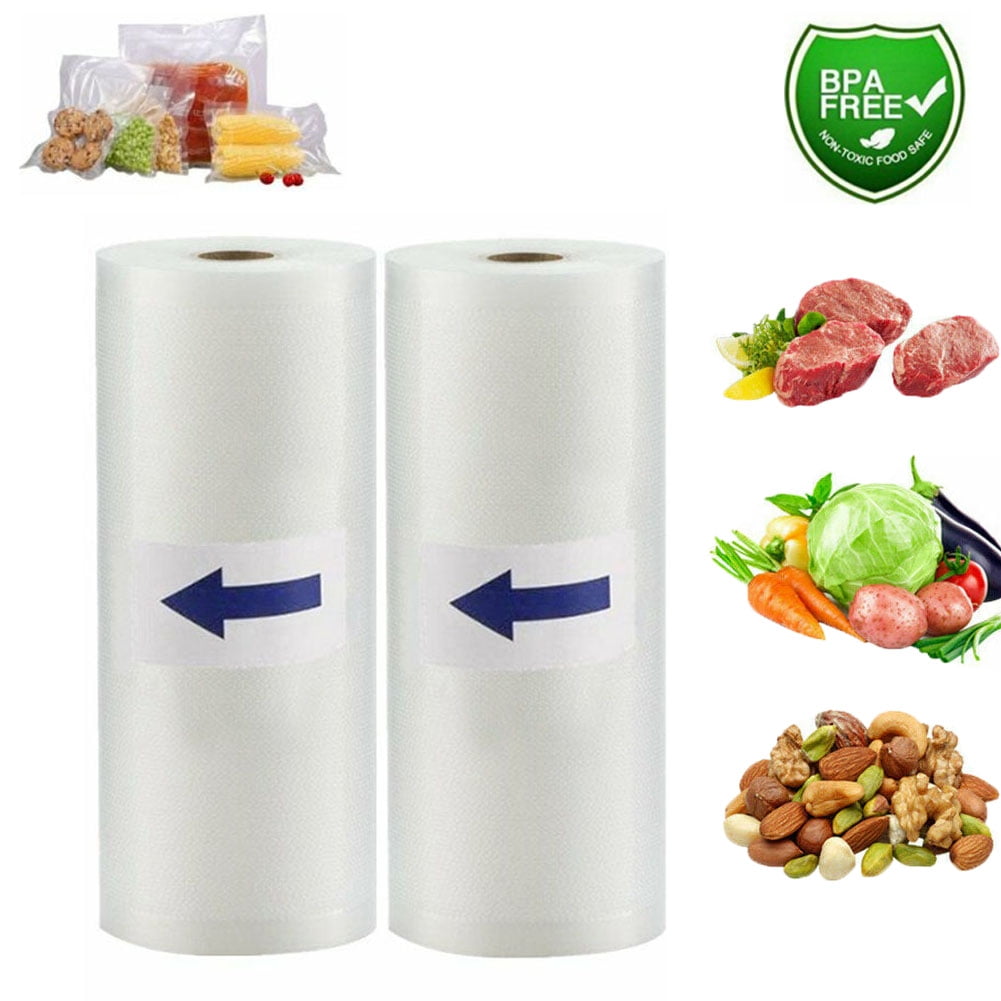 2 pack Vacuum Sealer Bags 11" x 50' Rolls, Kitchen Food Saver Storage